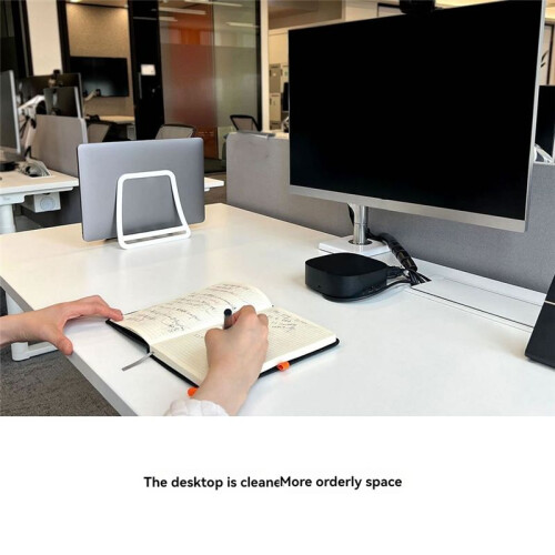 Adjustable Vertical Laptop Stand - Notebook & Tablet Holder Vertical Storage Rack Black 2