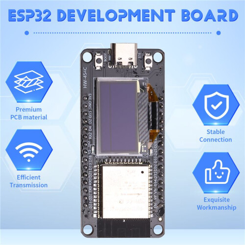 ESP32 ESP-WROOM-32 WIFI Development Board Module CH340 with 0.96 OLED Display for ESP32 OLED Type C 1