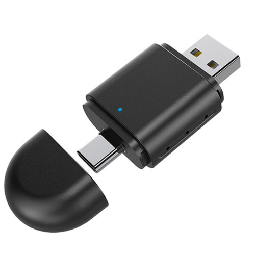 2-in-1 Wireless Carplay Android Auto Adapter  AI Box Dongle Support USB&Type-C Wired to Wireless Adapter