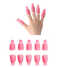 10Pcs Pink Reusable Nail Polish Remover Clips for Gel Nails Acrylic Nail Art Removal