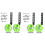 Kit de Suporte para Roda de Treinamento de Bicicleta Infantil para Bicicletas Infantis de 12/14/16/18/20 Polegadas, Verde 1