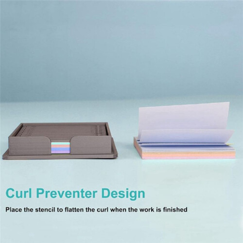 Note Dispenser,Sticky Notes Dispenser,Sticky Note Holder with Stencil,3D Printed Notes Holder 2