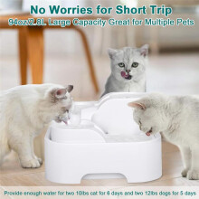 Fontaine D'Eau pour Chat, Fontaine Ă Boire pour Plusieurs Animaux de Compagnie, Bol D'Eau Ultra Silencieux pour Chat, pour Chat de Petite et Moyenne