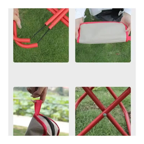Portable Folding Camping Stool Chair Fishing Stool with Foldable Storage Multi-Functional  Travel Sketching Stool 1