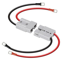 50 A 8 AWG Batterie-Schnellanschlusskabelsatz für Elektro-Gabelstapler mit O-Ring-Anschluss, 40 Cm/1 Fuß mit Schnellanschluss