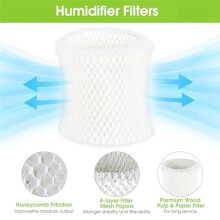 Ersatzfilter für Luftbefeuchter für Baldachin-Nachttisch und Kinderzimmer, 6er-Pack Ersatzfilter für Luftbefeuchter mit Dochtwirkung