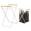 Trash Bag Holder with Wood Handle Portable Kitchen Garbage Sorting Rack Separate Recycling Waste Bin for Camping A 5
