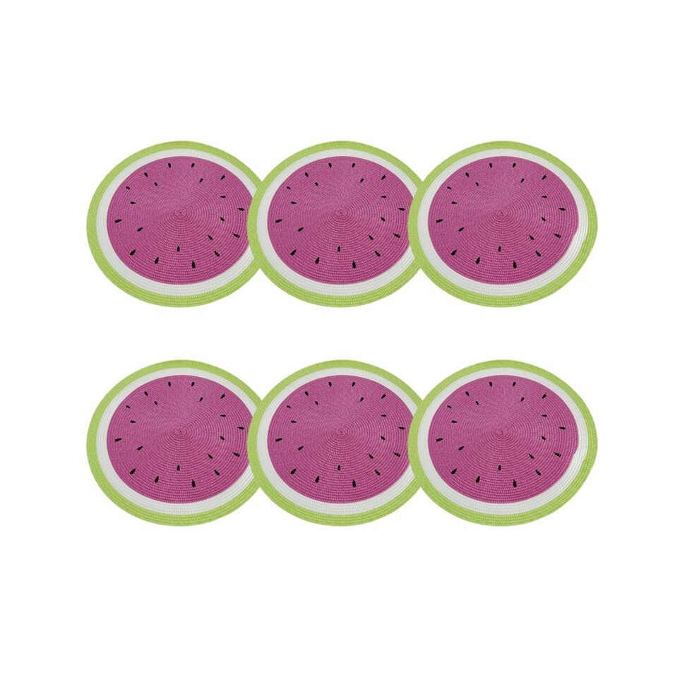 Tauoh Round Placemats Fruit Pattern Table Mats Non-Slip Washable Kitchen Table Dinner Barbecue Thanksgiving