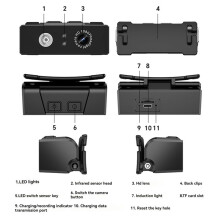 -Mounted Camera 1080p HD Mobile Rechargeable Headlight Sensor Light Recorder for Camping and Outdoor Sports