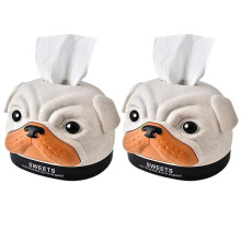 Tissue Holder Cartoon Removable Napkin Box Roll Paper Container Cute Tissue Box Napkin Bag Holder Home Decoration,D