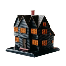 Salems Hexenhaus Räuchergefäß Massachusetts Hexenhaus für Halloween Weihnachtsferien Ornament Räuchergefäß 1 STK