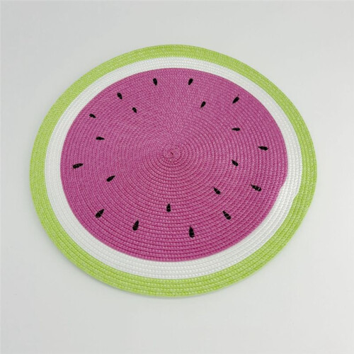 Round Placemats Fruit Pattern Table Mats Non-Slip Washable Kitchen Table Dinner Barbecue Thanksgiving 1