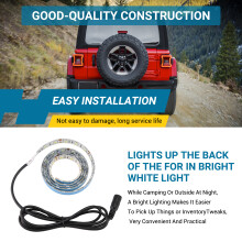 Car Tailgate Dome Light Rear Trunk Glass Dome Light Bar for JK JL 2007-2023 Rear Gate Hatch Dome Light