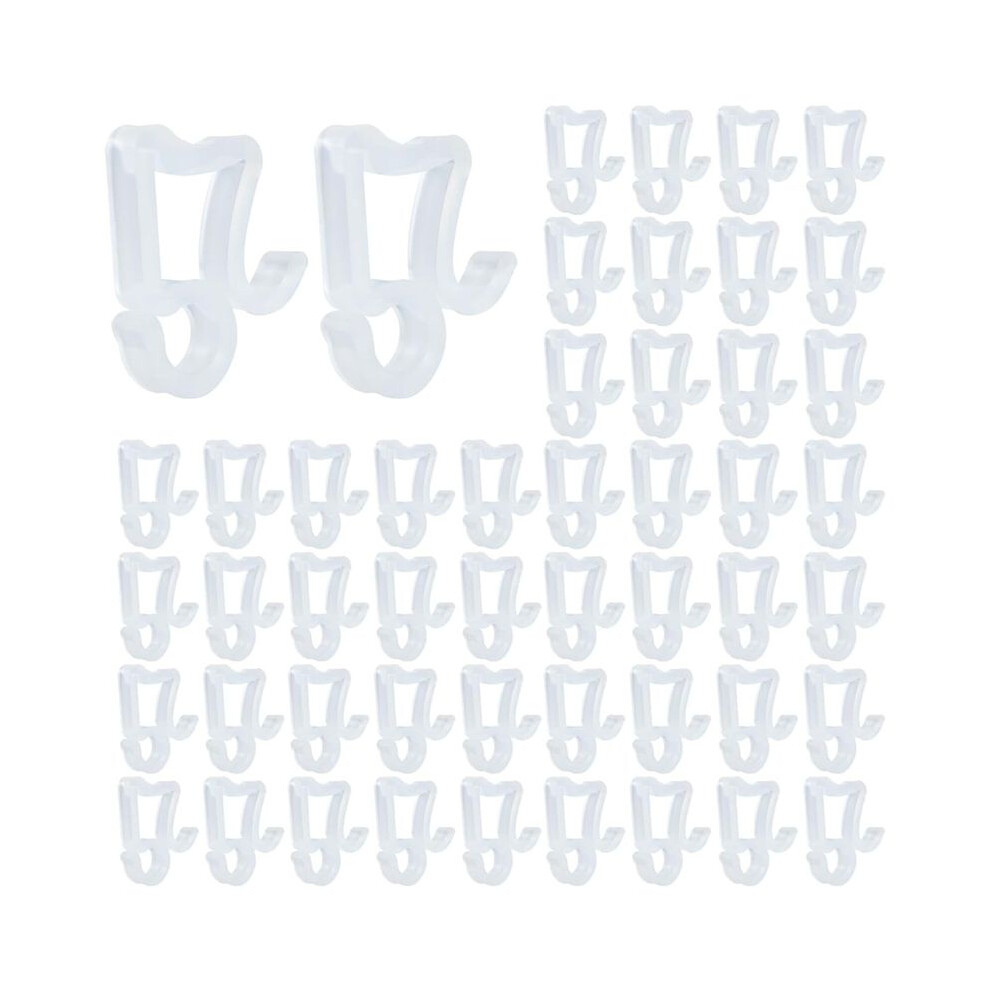 50 Pcs Gutter Hooks, Plastic Christmas Light Clips Outdoor Light Clips For Christmas Xmas Decoration 6031787602358