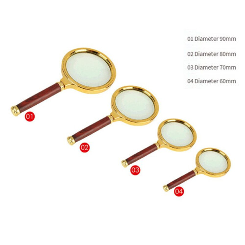 Handheld Magnifier 60/70/80/90mm Lens Magnifier Suitable for Science, Elderly Reading, Checking Maps 1