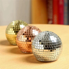 Ouvre-Bière Miroir Design Boule Disco Forme Récupérateur de Bière Miroir Design Ouvre Boule à Miroir Décor Or Rose
