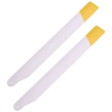 1 Paar RC Speelgoed Helikopter Upgrade C138 Rotor Vleugel Set voor RC ERA C138 Bell 206 1:33 RC Speelgoed Helikopter Onderdelen Geel Wit