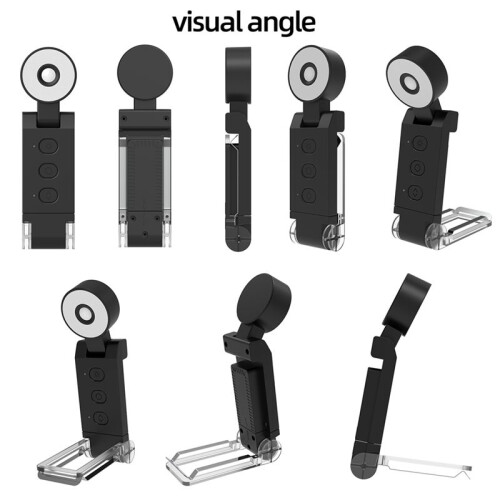 USB Clip Reading Light Folding Book Light Led Reading Light Portable Rechargeable Book Light 6 Brightness Dimmabl Black A 1
