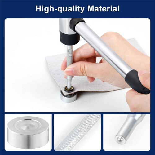 Canvas Snap Kit 2 Pcs Setting Tool,Marine Grade Stainless Steel 3/8in Socket Canvas Snap Button Fastener Kit, for Boat A 2