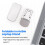 2Pcs Portable Laptop Stand Computer Riser Lift Self-Adhesive Foldable Invisible Notebook Adjustable Height Stand Silver 4