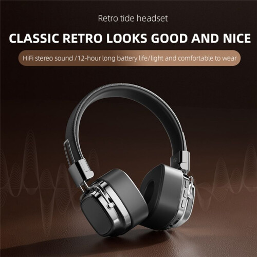 5.3 Retro Wireless Headset Heavy Bass Kopfhörer Mobiler Computer Multifunktions-Headset,B 2