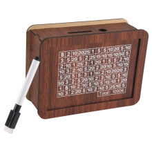 Retro Money Box Japanese Piggy Bank with Counter Coin Boxes Wooden Children Piggy Bank Budget,1000 Euros