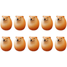 10X Jajko Pies Shiba Inu Realistyczny KształT Jajka Dekoracje na Biurko Pies i Jajko Unia Dekoracja dla Domowych Biur Zabawne Prezenty śWiąTeczne