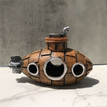 C Fish Tank Submarine Aquarium Decorative Housing Ornaments Submarine Fish Tank Landscaping Breeding House Spawning