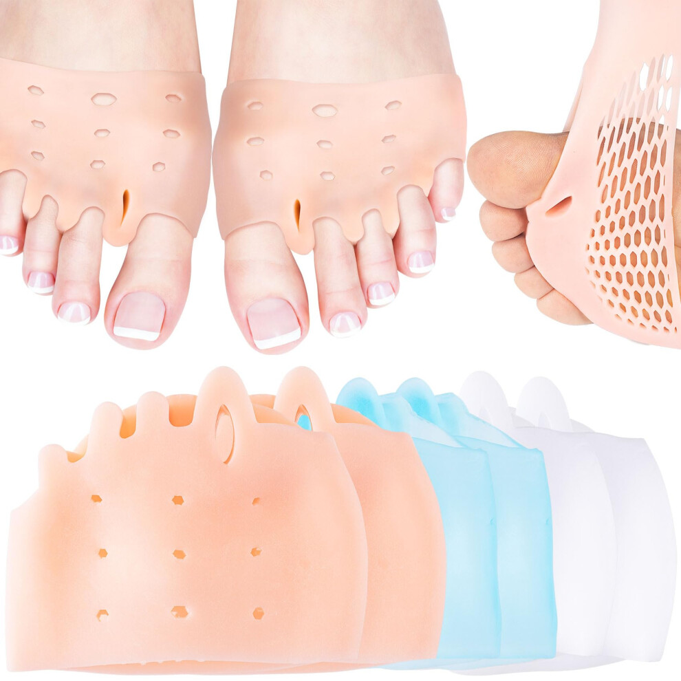 3 Pairs Silicone Toe Separators for Bunion Corrector, Breathable Gel Spacers for Pain Relief, NonSlip Fit