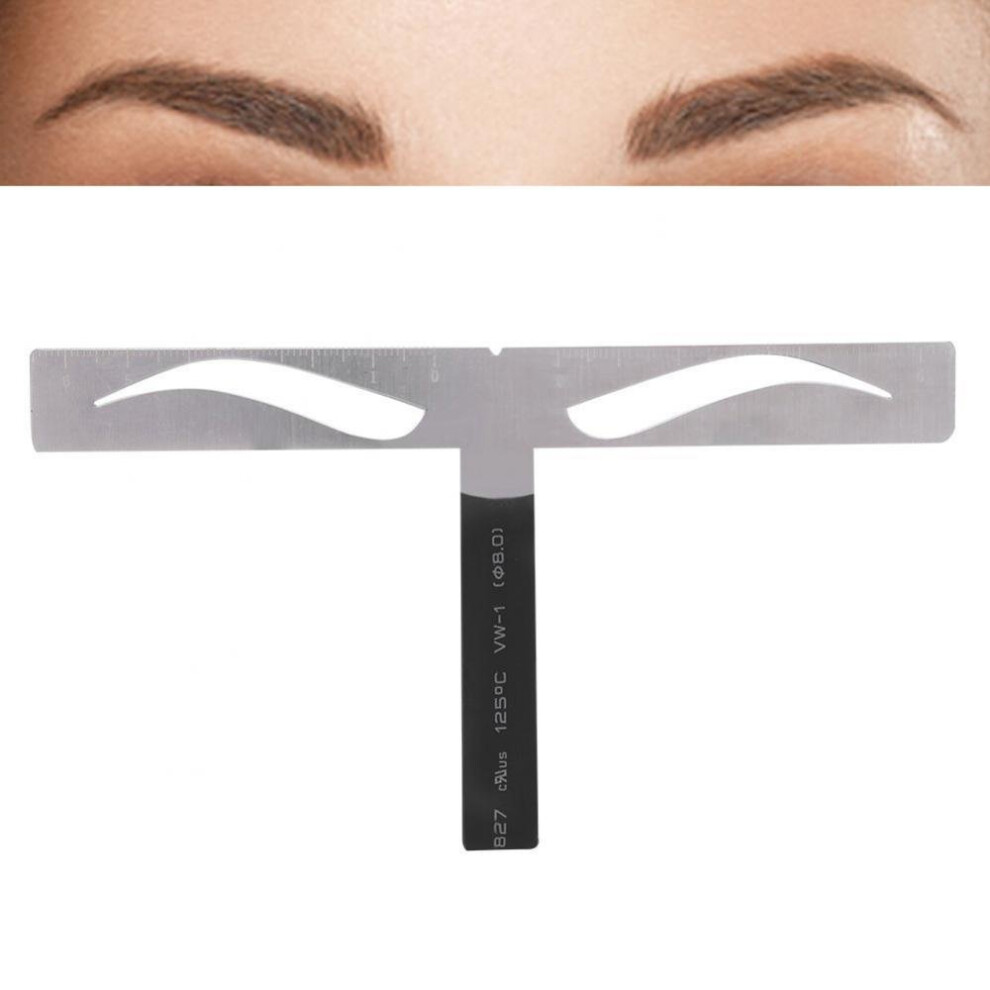 Eyebrow Stencil and Adjustable Eyebrow Ruler for Precision Symmetrical Shaping and Permanent Makeup
