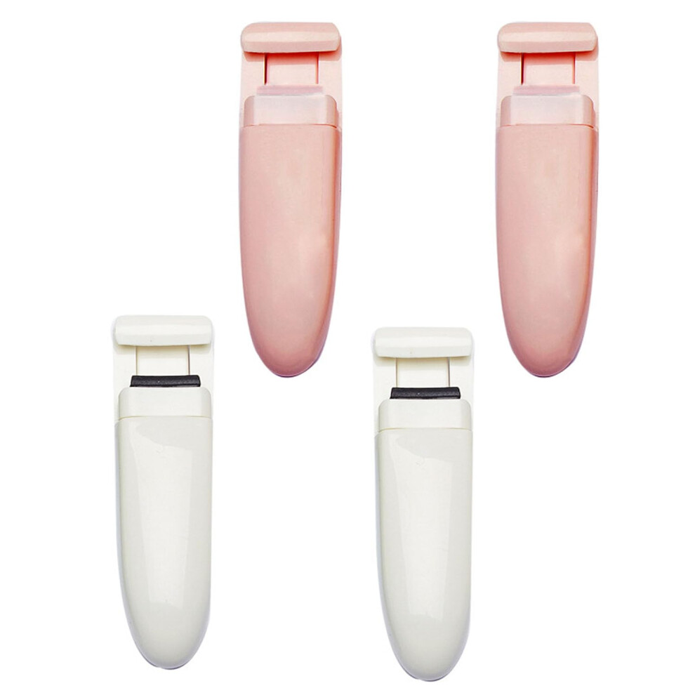 4 Pcs Precision Partial Eyelash Curler Set with Silicone Grip for Targeted Lash Styling and Lift