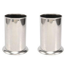 2X Porte-Paille en Acier Inoxydable, Distributeur de Paille de Comptoir, Organisateur de Couverts, CuillèRes Fourchettes Rangement des Baguettes