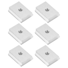 6 Stuks T-Sleufmoeren, M6 T-Rail Schuifmoeren, Aluminium Sleufmoeren, Railschuifmoeren, Meubelsleufmoeren voor Sleufbevestiging