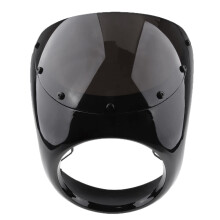 Farol Dianteiro da Motocicleta com ProteçãO PáRa-Brisa PáRa-Brisa PláStico Universal Cafe Racer Retro PáRa-Brisa do Farol Preto