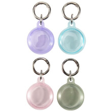 4 Pack Protective Case for AirTag Silicone Keychain Compatible with Air Tag Holder with Key Ring
