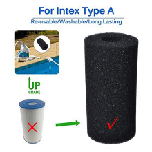 2 Pack Filter Sponge for Compatible with Type A Reusable Washable Hot Tub Swimming Pool Cleaner Tool Compatible