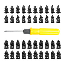 40PCS Tire Repair Rubber Nail, Tire Repair Rubber Screws Black, Fast Tool Self-Service Tire Repair Nail (20S+20L)