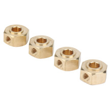 4 STUKS Messing 12Mm Hex Wielnaaf Adapter voor YK4102 YK4103 YK4082 YK6101 YiKong RC Crawler Auto Upgrade Onderdelen