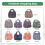 Grocery Bags Reusable Foldable 10 Pack Shopping Tote 50LBS Extra Large Ripstop Pattern Machine Washable Storage 6