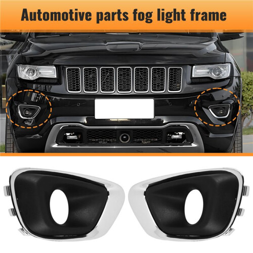 1 Pair for 2014-2017  Compass Front Left Right Side Fog Light Lamp Bezel 68213205AA 68213204AA 1