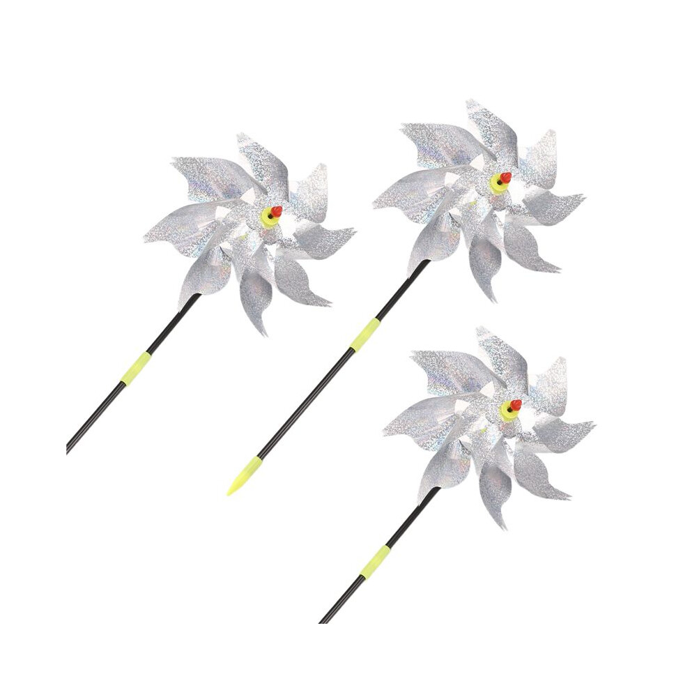 Semoic 3 Pieces Windmills, Bird Repellent,Fruit Garden,Reflective Windmill, Bird Repellent, Bird Repellent, Reflective Windmill