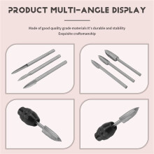 7Pc Wood Carving Tools,1/8Inch Shank HSS Engraving Drill Tool Wood Crafts Accessories with 4486 Chuck for Tool