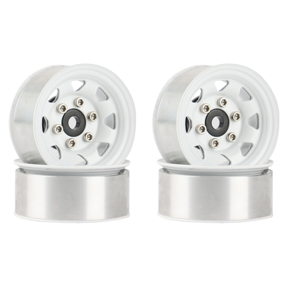 4Pcs 1.55 Metal Beadlock Wheel Rim Hub For 1/10 Rc Crawler Car Axial Jr 90069 Rc4wd D90 Tf2 Cc01 Lc70 Mst,1 6031973682348