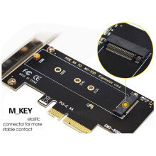 PCI-E 3.0 X4 to NVMe M.2 NGFF M Key SSD Riser Expansion Card for 2230/2242/2260/2280 M.2 SSD EM2-5001