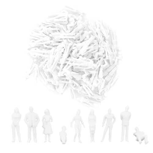 1:50 White Figures Architectural Model Human Scale HO Model Plastic Peoples,100 Pieces