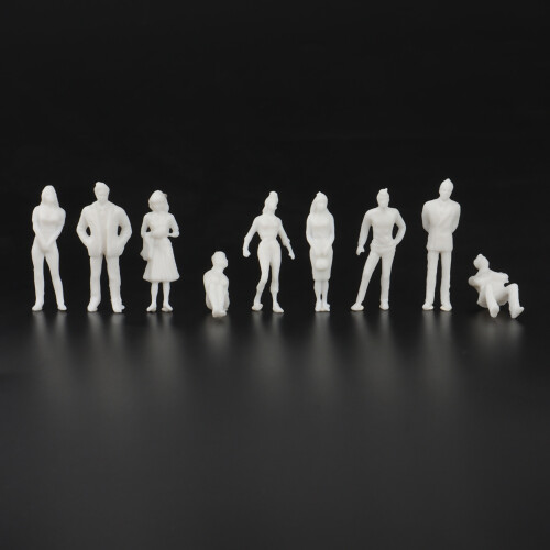 1:50 White Figures Architectural Model Human Scale HO Model Plastic Peoples,100 Pieces 1