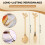 20PCS Dessert Spoon and Fork Set Cake Fork Coffee Spoon  Fruit Fork Stainless Steel -Gold 7