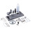 Stirling Engine Model Assembled DIY Power Generation LED Light Steam Heat Education Model Scientific Experiment Toy 1