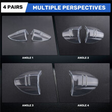 4 Pairs Eye Glasses Side Shields Slip Clear Side Shield for Safety Glasses