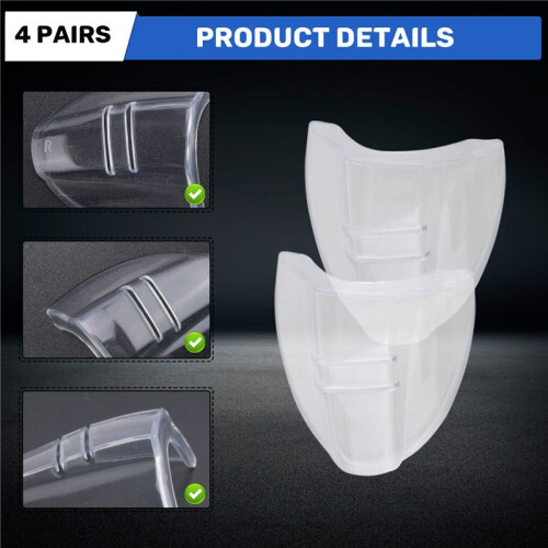 4 Pairs Eye Glasses Side Shields Slip  Clear Side Shield for Safety Glasses 2